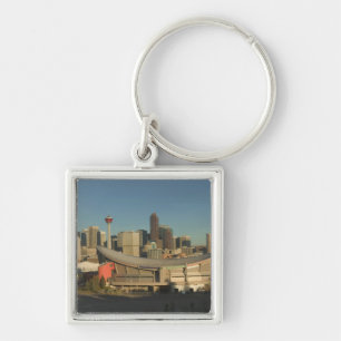 Canada, Alberta, Calgary: City Skyline from 3 Key Ring
