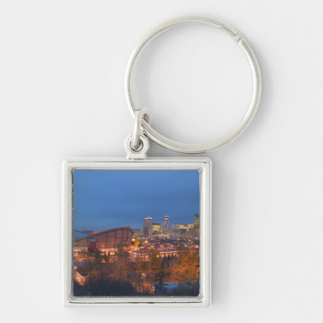 Canada, Alberta, Calgary: City Skyline from 4 Key Ring (Front)
