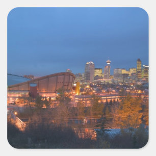 Canada, Alberta, Calgary: City Skyline from 4 Square Sticker