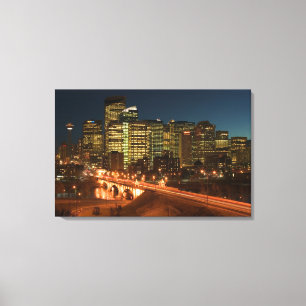Canada, Alberta, Calgary: Downtown Calgary, Canvas Print