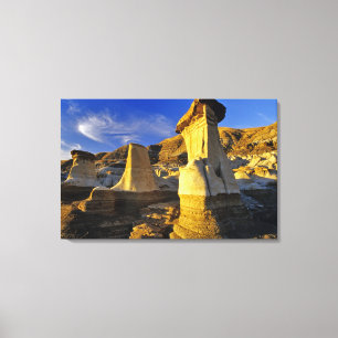Canada, Alberta, Drumheller. Hoodoos. Canvas Print