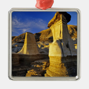 Canada, Alberta, Drumheller. Hoodoos. Metal Tree Decoration