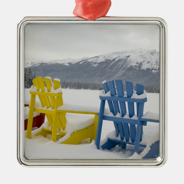 Canada, Alberta, Jasper, Jasper NP. Fairmont Metal Tree Decoration (Front)