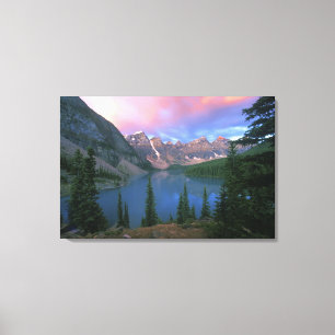 Canada, Alberta, Lake Moraine at Dawn, Banff Canvas Print