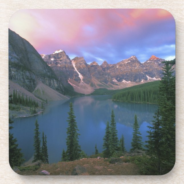 Canada, Alberta, Lake Moraine at Dawn, Banff Coaster (Front)