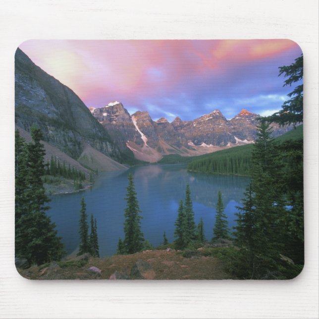 Canada, Alberta, Lake Moraine at Dawn, Banff Mouse Mat (Front)