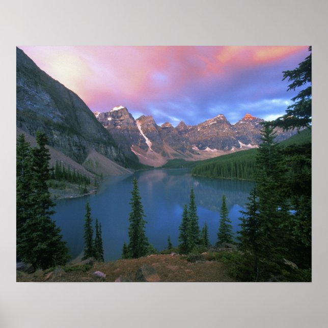 Canada, Alberta, Lake Moraine at Dawn, Banff Poster (Front)