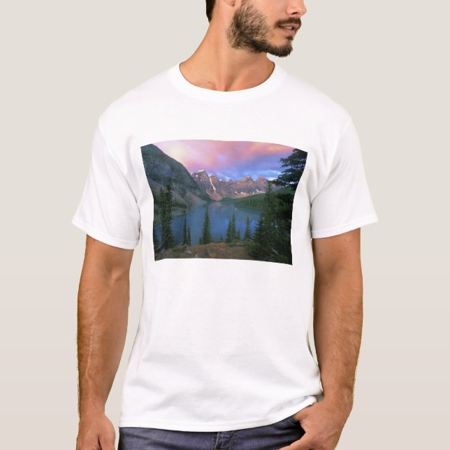 Canada, Alberta, Lake Moraine at Dawn, Banff T-Shirt (Front)