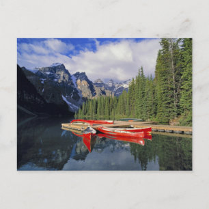 Canada, Alberta, Moraine Lake. The glassy Postcard