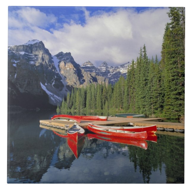 Canada, Alberta, Moraine Lake. The glassy Tile (Front)