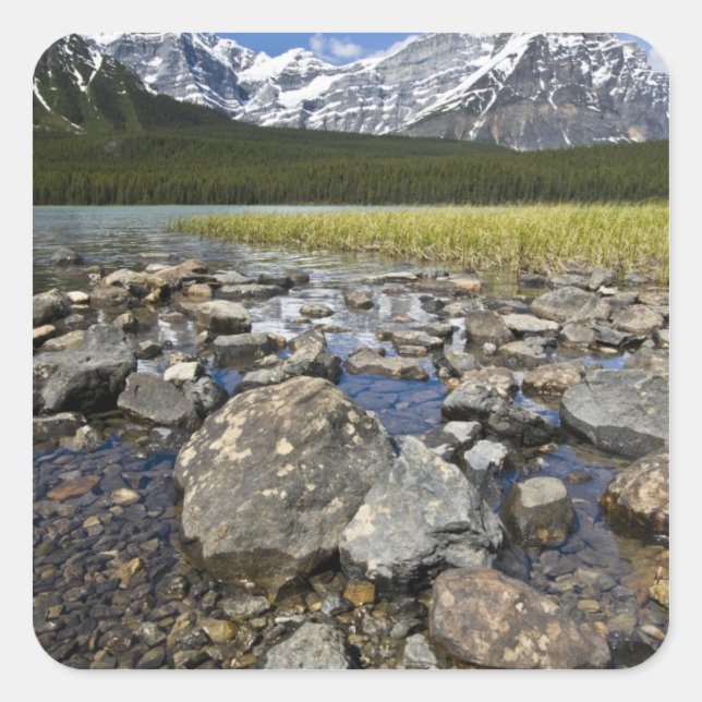 Canada, Alberta, Rocky Mountains, Banff National Square Sticker (Front)