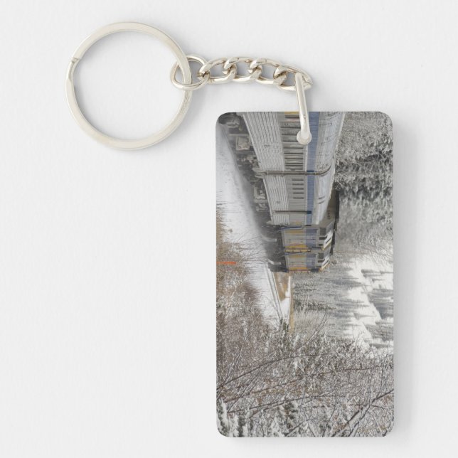Canada, Alberta. VIA Rail Snow Train between Key Ring (Front)