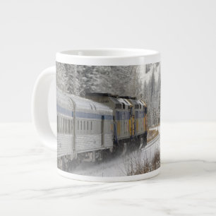 Canada, Alberta. VIA Rail Snow Train between Large Coffee Mug
