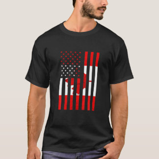 Canada America USA Canadian Pride Canadian Flag Ma T-Shirt