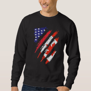 Canada American Grown Flag USA Patriot Heritage Mo Sweatshirt