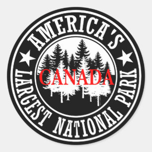 Canada America's Largest National Park Classic Round Sticker