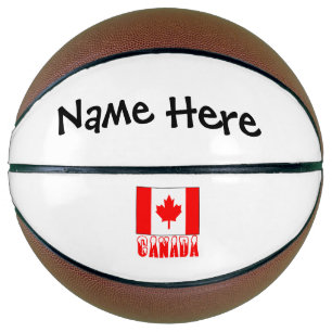 Canada and Canadian Flag with Your Name Basketball