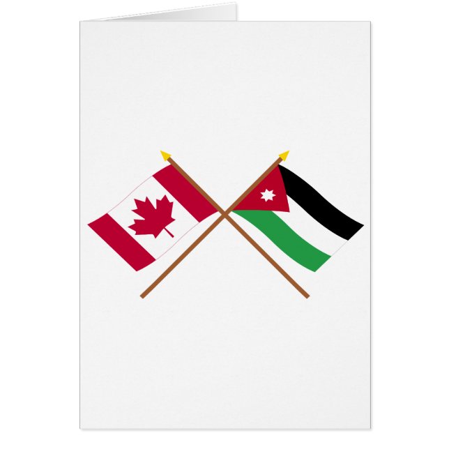 Canada and Jordan Crossed Flags (Front)