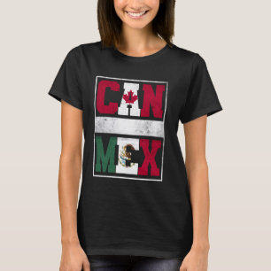 Canada and Mexico Mix Heritage Canadian Mexican Ro T-Shirt