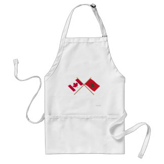 Canada and Morocco Crossed Flags Standard Apron