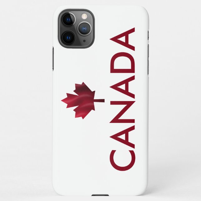 Canada and Red Maple Leaf iPhone Case (Back)