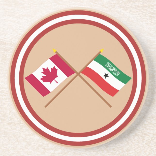 Canada and Somaliland Crossed Flags Coaster (Front)