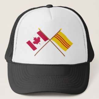 Canada and South Vietnam Crossed Flags Trucker Hat
