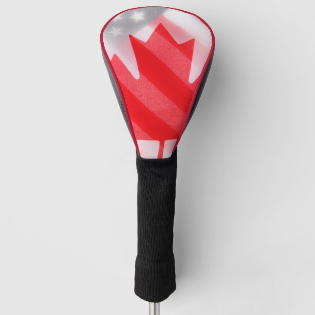 Canada and USA flags Golf Head Cover (Front)