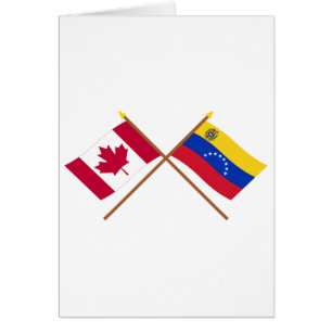 Canada and Venezuela Crossed Flags