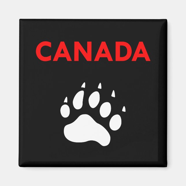 Canada Animal Paw Foot Print Color Magnet (Front)