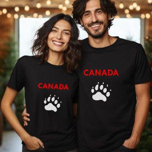 Canada Animal Paw Foot Print Color T-Shirt