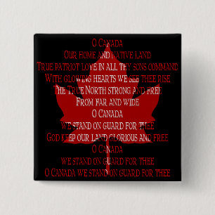 Canada Anthem Button Canada Souvenirs Canada Gift