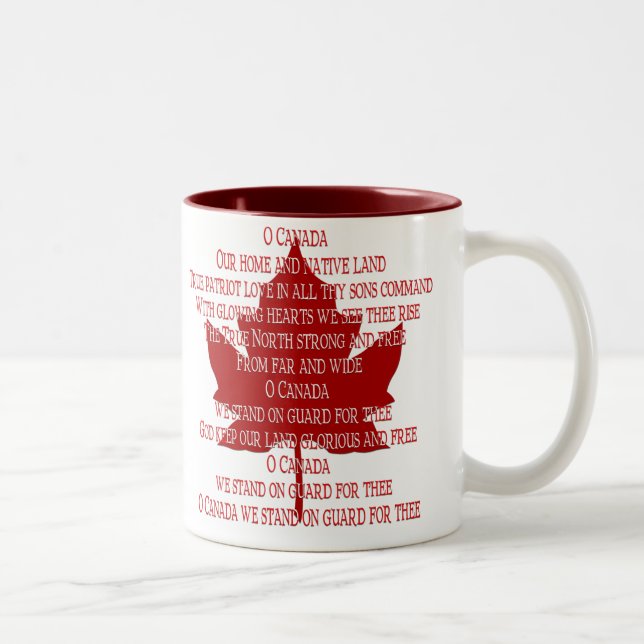 Canada Anthem Cup Souvenir Coffee Cup Canada Mug (Right)