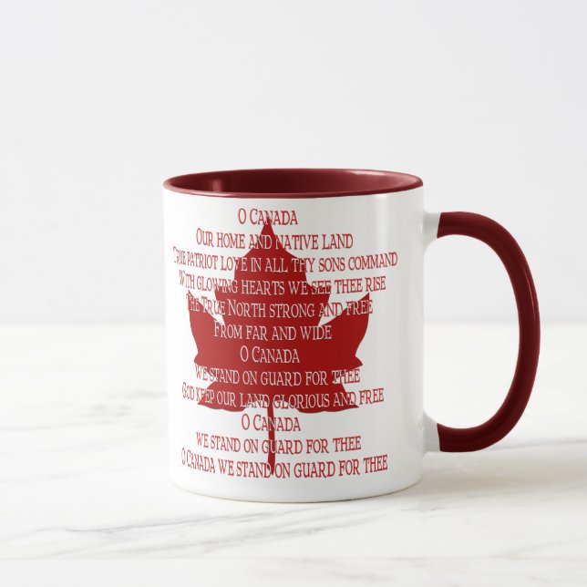 Canada Anthem Souvenir Coffee Cup Canada Mug (Right)