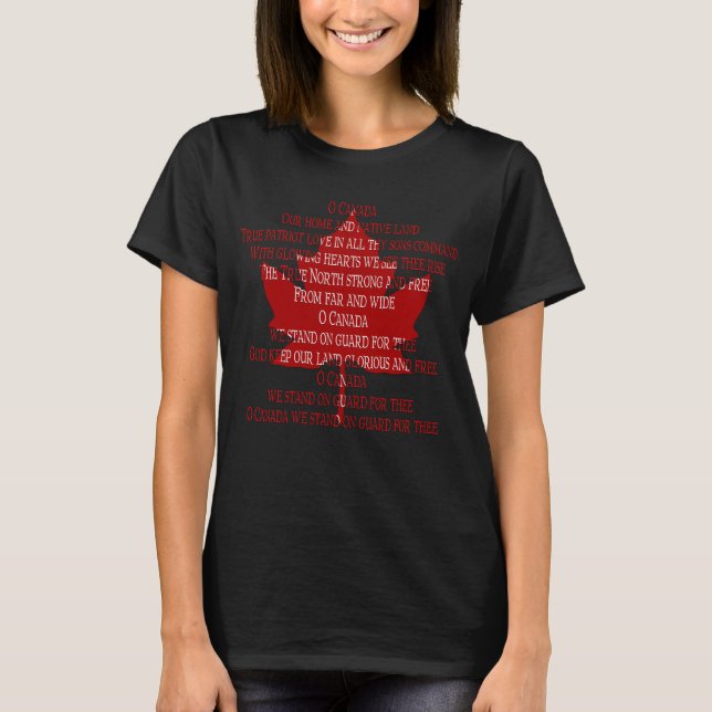 Canada Anthem Women's Shirt Plus Size Canada Shirt (Front)