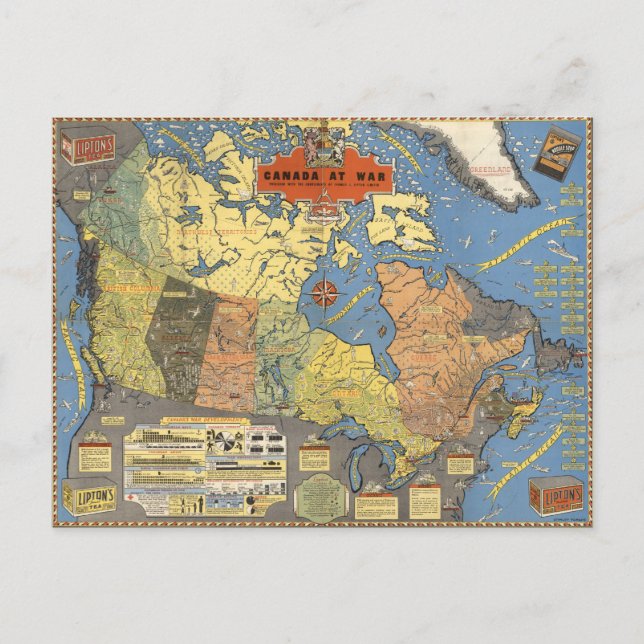 Canada At War Postcard (Front)