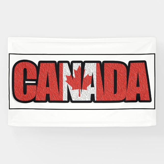 Canada banner with maple leaf (Horizontal)