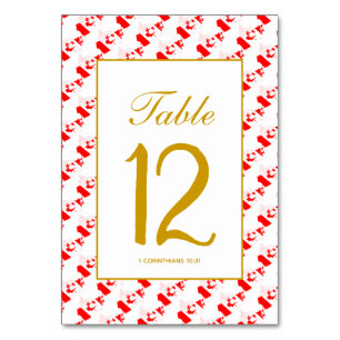 CANADA Banquet Celebration Wedding Table Number