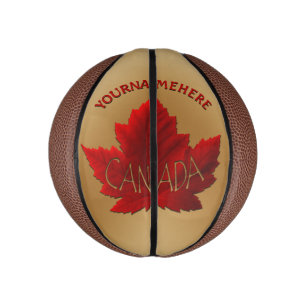 Canada Basketball Personalised Maple Leaf Balls