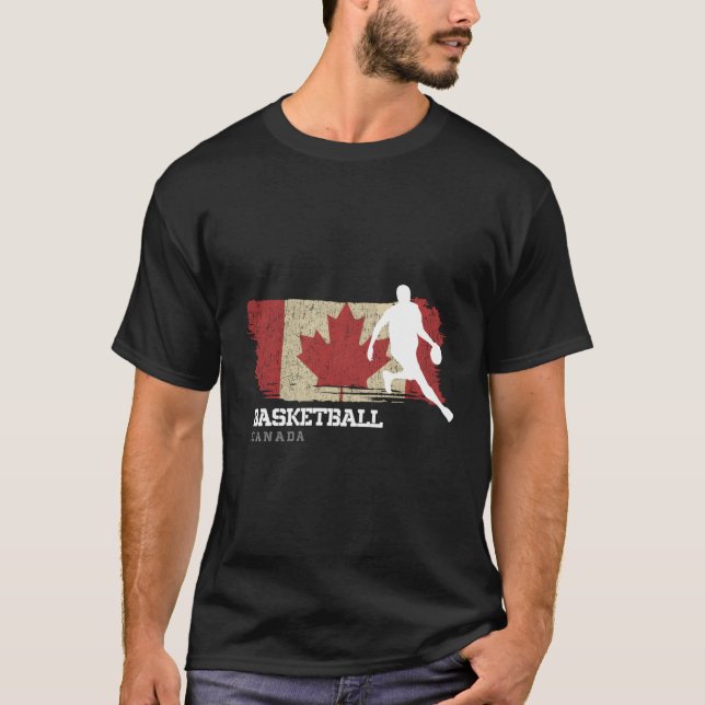 Canada Basketball Team B-Ball S Basketball T-Shirt (Front)