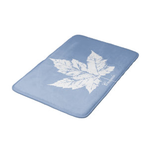 Canada Bath Mat Blue Custom Canada Souvenir Decor