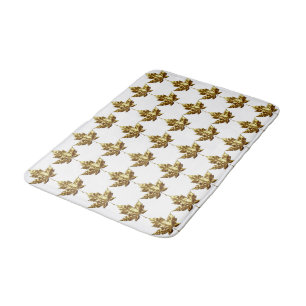 Canada Bath Mat Gold Custom Canada Souvenir Decor