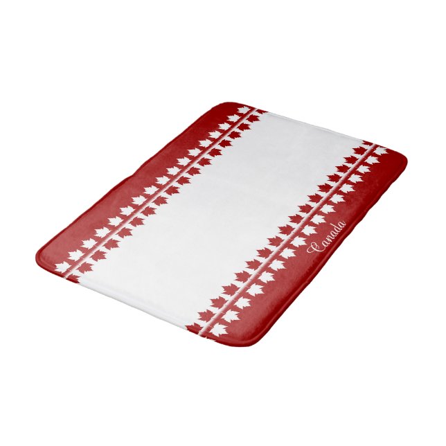 Canada Bath Mat Personalised Canada Souvenir Decor (Angled)