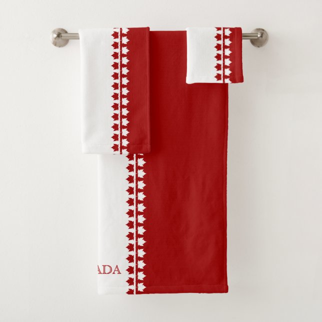 Canada Bath Towel Set Custom Canada Souvenirs (Insitu)