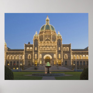 Canada, BC, Victoria, BC Legislature Building at Poster