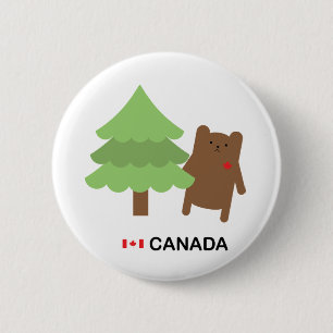 Canada Bear 6 Cm Round Badge