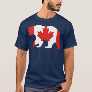 Canada Bear Canadian Flag Premium 493 T-Shirt