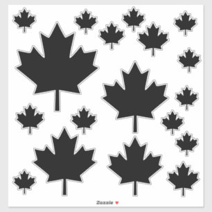 Canada Black Sketch Stylish Maple Leaf