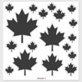 Canada Black Sketch Stylish Maple Leaf