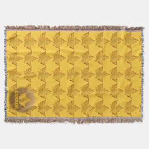 Canada Blanket Canada Gold Canada Souvenir Throw